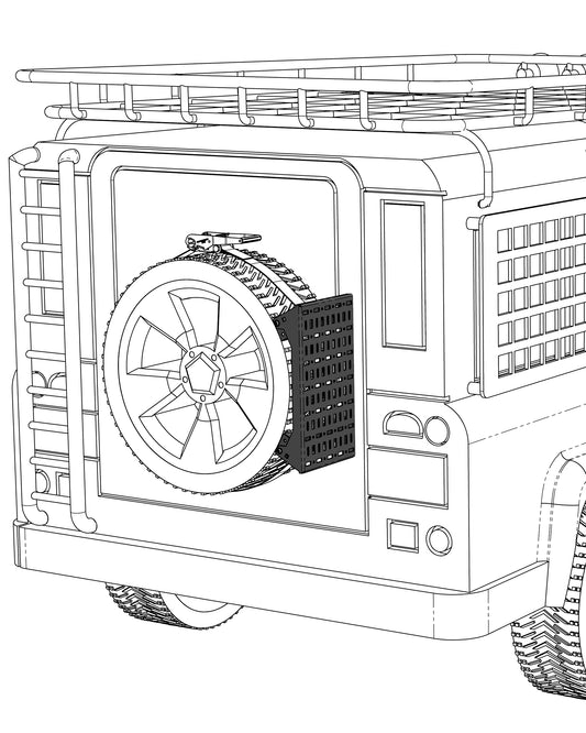 Spare Wheel Mounted Cargo Storage Plate