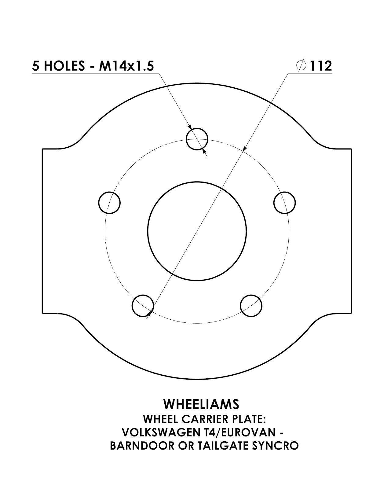 VOLKSWAGEN T4/EUROVAN - BARNDOOR OR TAILGATE SYNCRO Wheel Carrier