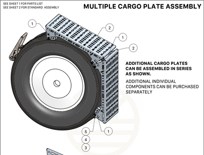 Wheeliams - Universal Wheel Mounted Aluminium Cargo Tray