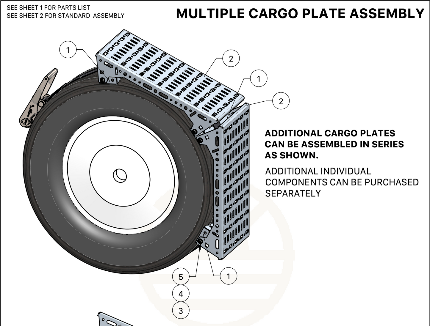 Spare Wheel Mounted Cargo Storage Plate