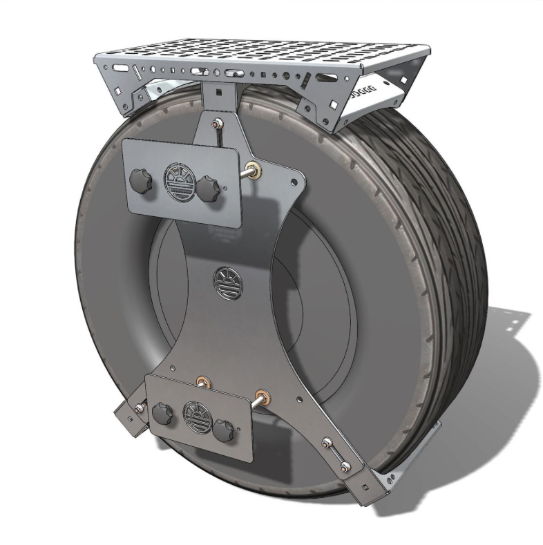 Spare Wheel Mounted Cargo Storage Plate