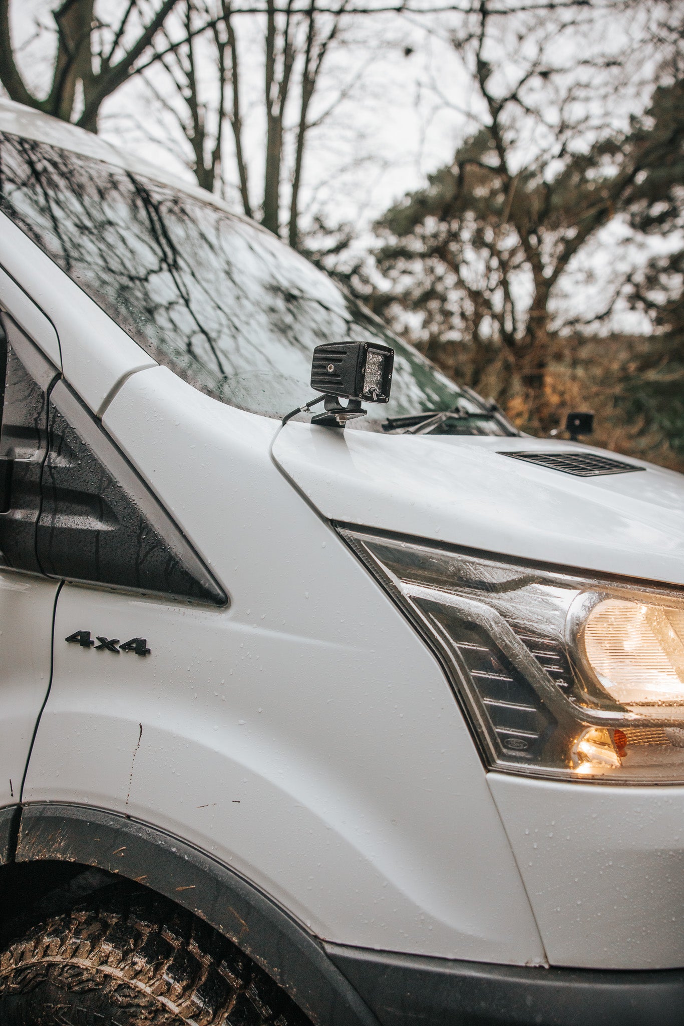 Ford Transit MK8/MK9 Bonnet Ditch Light Mounts