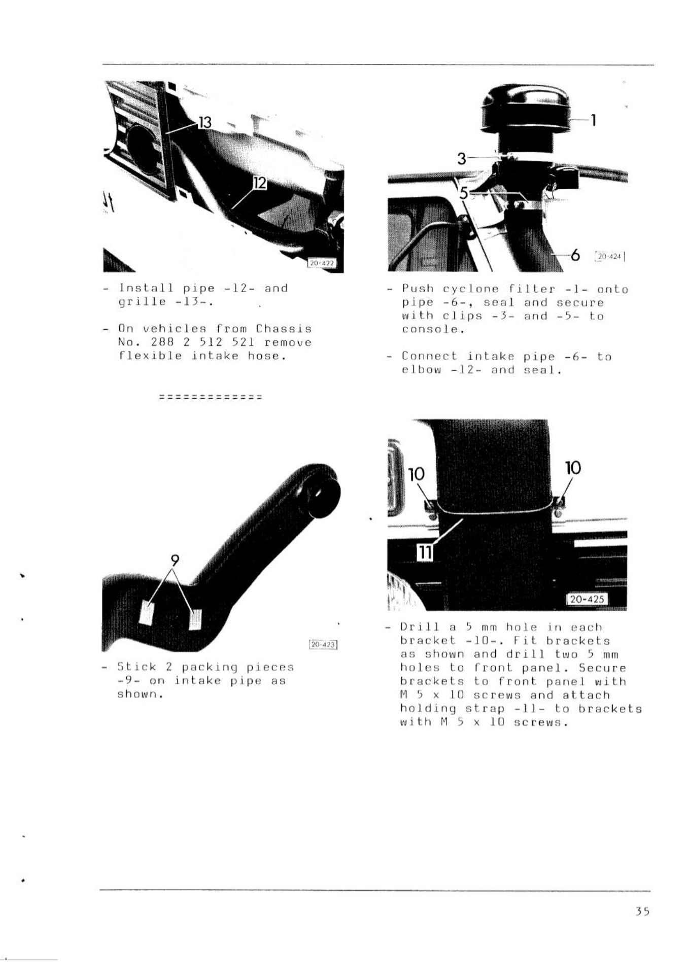 Volkswagen LT MK1 Snorkel Kit 4x4 1:1 reproduction of original