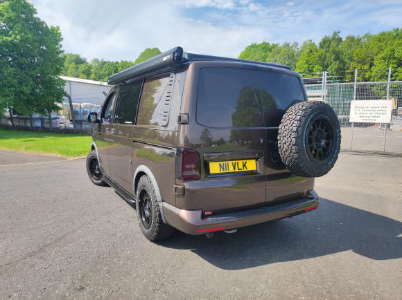 Volkswagen Transporter T5/T6 Tubular Hinge Mounted Rear Door Spare Wheel Carrier