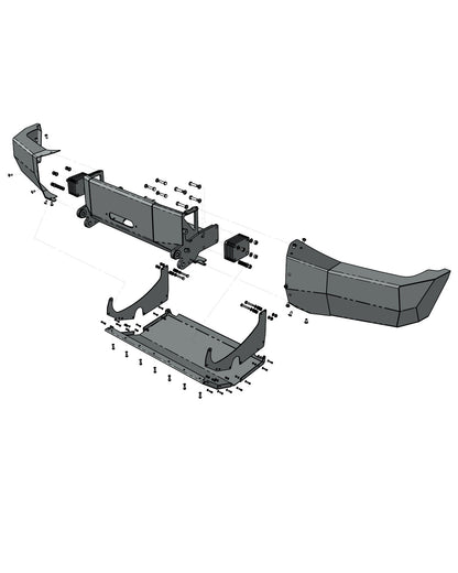 MERCEDES T2 1986-1995, VARIO 1995-2013 Front Bumper & Winch Mount