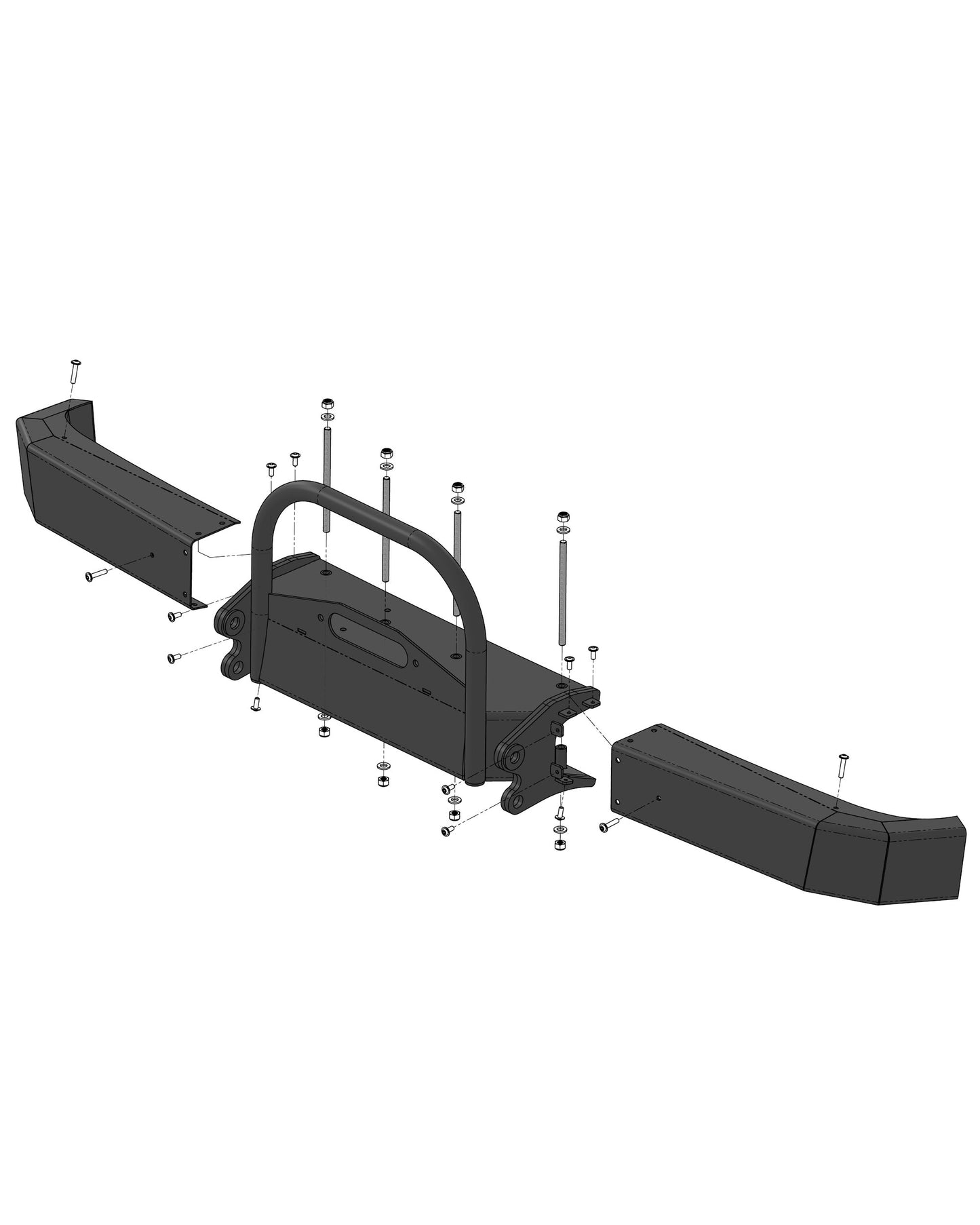 VOLKSWAGEN LT 1976-1996 MK1 4x4 - Front Bumper & Winch Mount