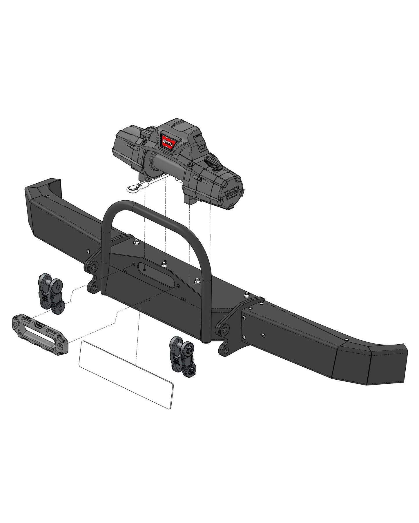 VOLKSWAGEN LT 1976-1996 MK1 4x4 - Front Bumper & Winch Mount