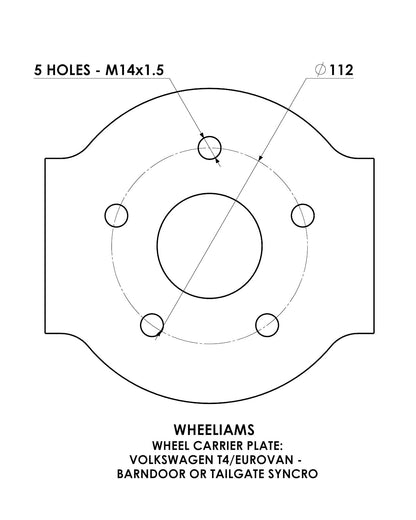 VOLKSWAGEN T4/EUROVAN - BARNDOOR OR TAILGATE SYNCRO Wheel Carrier