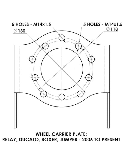 RELAY, DUCATO,BOXER, JUMPER 2006-Present - Wheel Carrier - LH