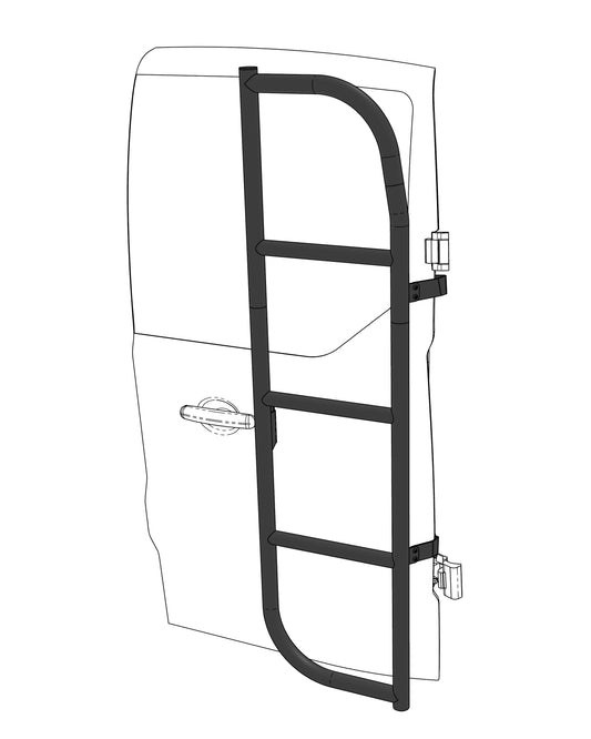 FORD TRANSIT CUSTOM 2014-2022 - Rear Door Tubular Ladder - RH